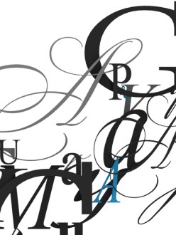 Broken up graphic letters